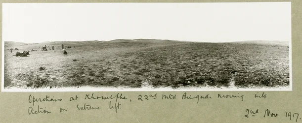 Operations at Khuwelfeh, 22nd Mounted Brigade Moving into Action, 2nd November 1917